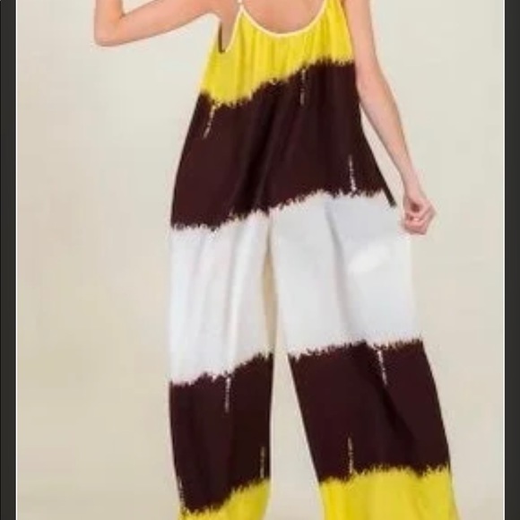 Oversized Tie Dye Wide Leg Jumpsuit Size S - Picture 7 of 16